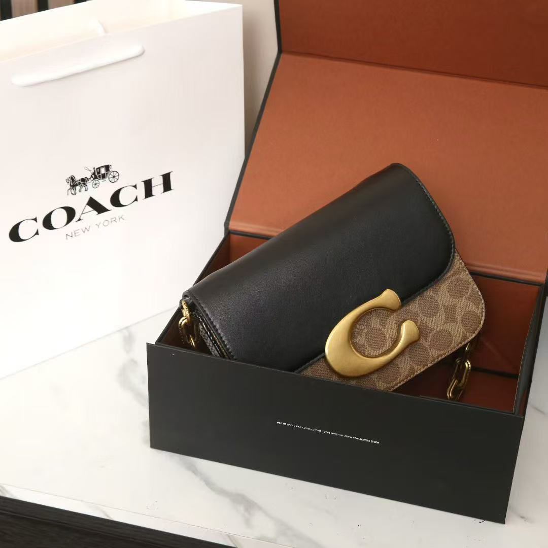Buy First Copy COACH Idol Medium Handbag – Premium Leather & Signature Canvas Crossbody with Luxury Double Box Packaging - Master Quality 7A Mirror at Lowest Price Online India