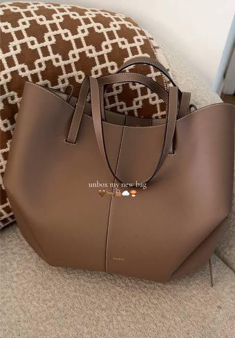 Buy First Copy Polène Cyme Textured Grained Leather Tote – Luxury Oversized Handbag - Master Quality 7A Mirror at Lowest Price Online India