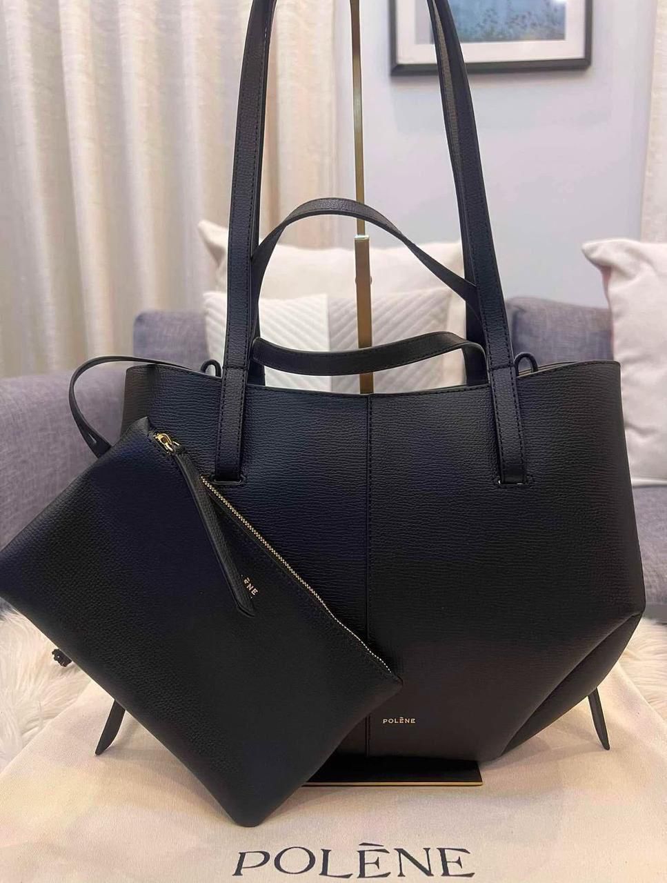 Buy First Copy Polène Cyme Textured Grained Leather Tote – Luxury Oversized Handbag - Master Quality 7A Mirror at Lowest Price Online India