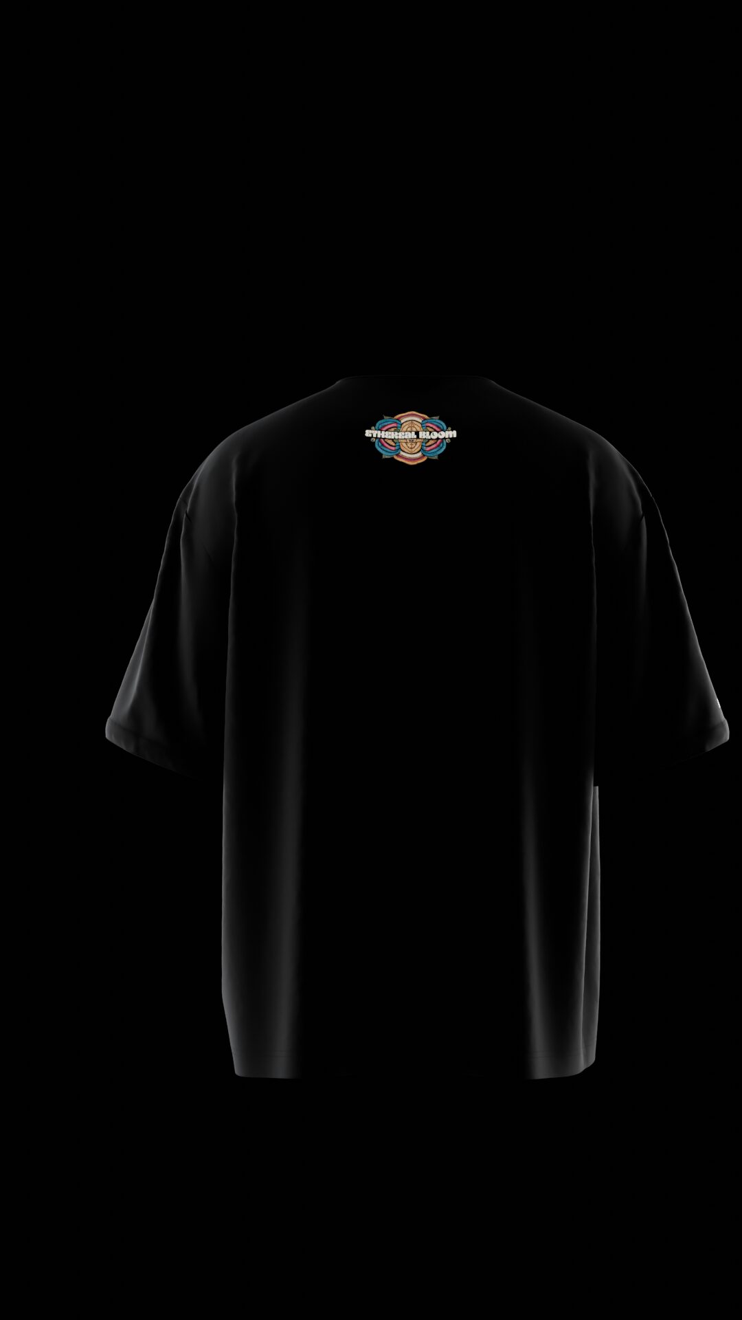 Buy First Copy Ethereal Bloom Oversized T-Shirt – Premium Black Embroidery Tee – accessories showing authentic design. Cash on Delivery available, Free shipping across India, Pan India delivery