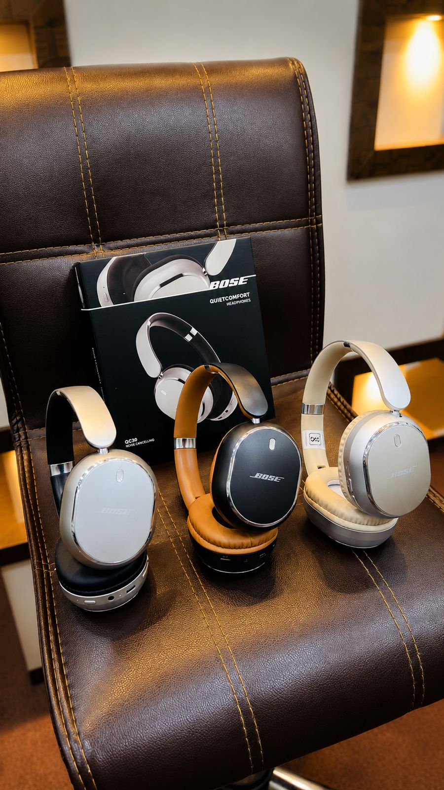 Buy First Copy Bose Qc30 Gen (Quietcomfort Ultra) First Time In India – 1:1 Master Replica – side view showing authentic design. Cash on Delivery available, Free shipping across India, Pan India delivery, 1:1 master replica with original box