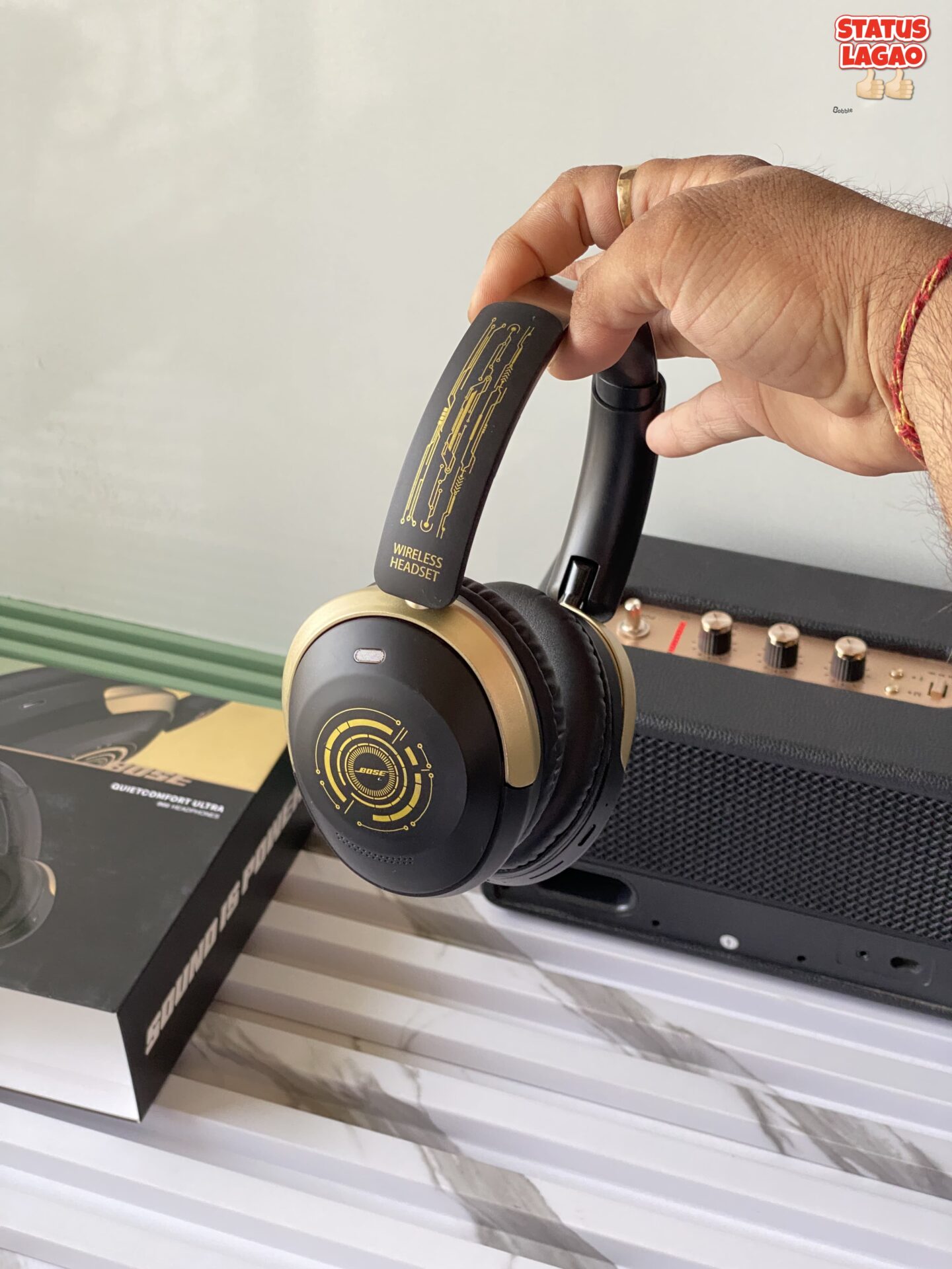 Buy First Copy BOSE QUIETCOMFORT ULTRA – 1:1 Master Replica (Model 996) with Original Box Packaging – Premium Quality 💯 – additional view showing authentic design. Cash on Delivery available, Free shipping across India, Pan India delivery, 1:1 master replica with original box